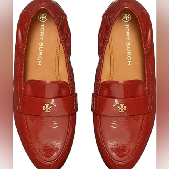 Tory Burch Almond Apron Toe Ballet Loafers in Tory Red Size 6 M - Picture 2 of 7